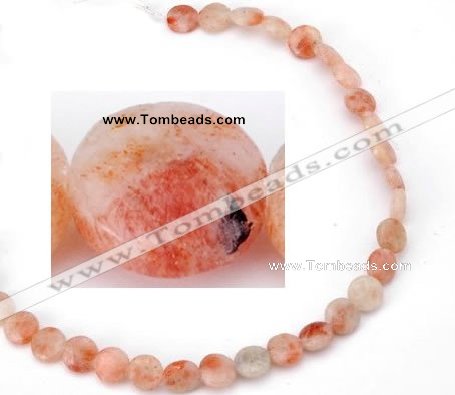 CSS03 10mm flat round natural indian sunstone beads wholesale