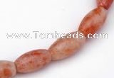 CSS08 5*12mm rice shape natural indian sunstone beads wholesale