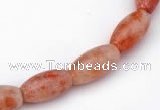 CSS09 8*15mm rice shape natural indian sunstone beads wholesale