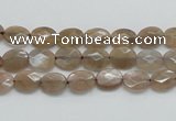 CSS105 15.5 inches 6*8mm faceted oval natural sunstone beads wholesale