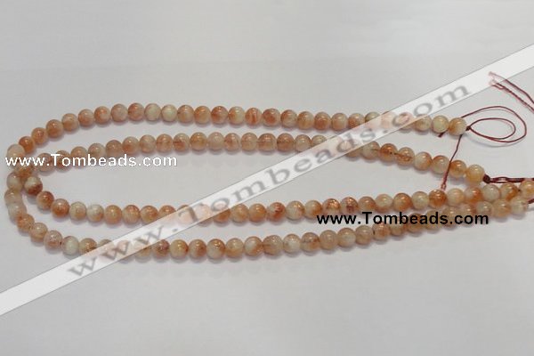 CSS15 15.5 inches 6mm round natural sunstone beads wholesale