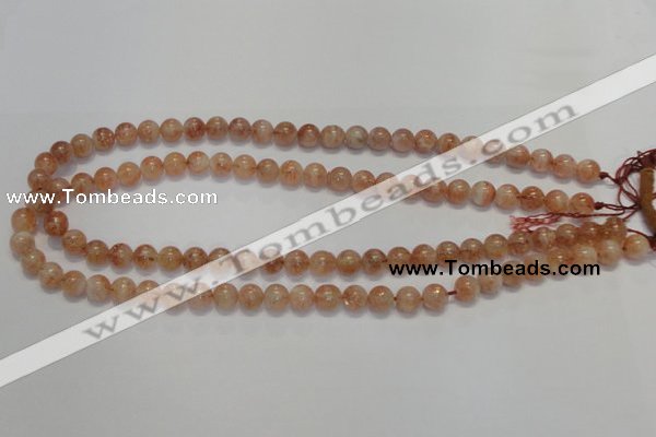 CSS16 15.5 inches 8mm round natural sunstone beads wholesale