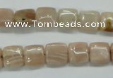 CSS208 15.5 inches 10*10mm square natural sunstone beads