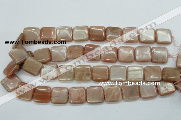 CSS209 15.5 inches 20*20mm square natural sunstone beads