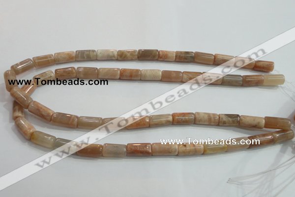 CSS252 15.5 inches 8*15mm column natural sunstone beads