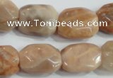 CSS258 15.5 inches 15*20mm faceted rectangle natural sunstone beads