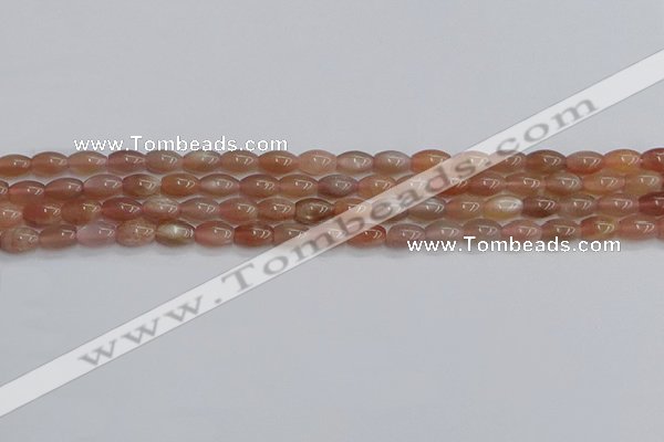 CSS265 15.5 inches 5*8mm rice sunstone beads wholesale