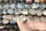 CSS406 15.5 inches 12*16mm - 15*20mm faceted nuggets sunstone beads