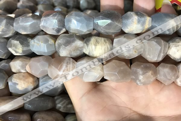 CSS406 15.5 inches 12*16mm - 15*20mm faceted nuggets sunstone beads