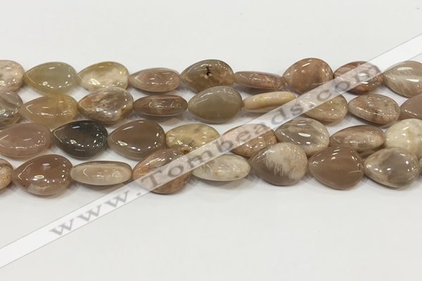 CSS408 15.5 inches 13*18mm flat teardrop sunstone beads wholesale