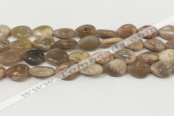 CSS408 15.5 inches 13*18mm flat teardrop sunstone beads wholesale