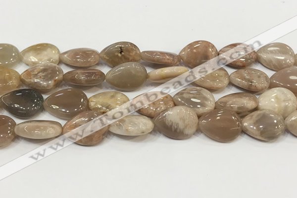 CSS409 15.5 inches 15*20mm flat teardrop sunstone beads wholesale