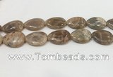 CSS411 15.5 inches 20*30mm flat teardrop sunstone beads wholesale