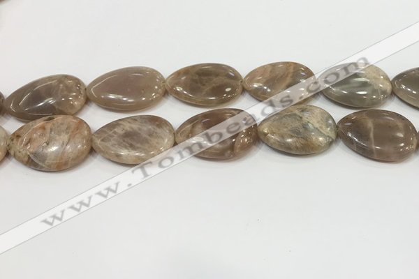 CSS411 15.5 inches 20*30mm flat teardrop sunstone beads wholesale