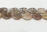 CSS413 15.5 inches 30*40mm flat teardrop sunstone beads wholesale