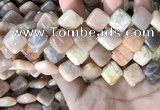 CSS430 15.5 inches 14*14mm diamond sunstone beads wholesale