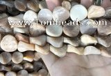 CSS438 15.5 inches 18mm twisted coin sunstone beads wholesale