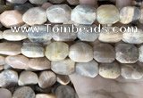 CSS445 15.5 inches 13*18mm - 16*20mm faceted freeform sunstone beads