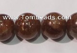 CSS556 15.5 inches 12mm round natural golden sunstone beads