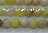 CSS600 15.5 inches 4mm round yellow sunstone gemstone beads