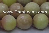 CSS618 15.5 inches 20mm faceted round yellow sunstone gemstone beads