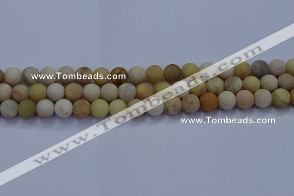 CSS623 15.5 inches 10mm round matte yellow sunstone gemstone beads