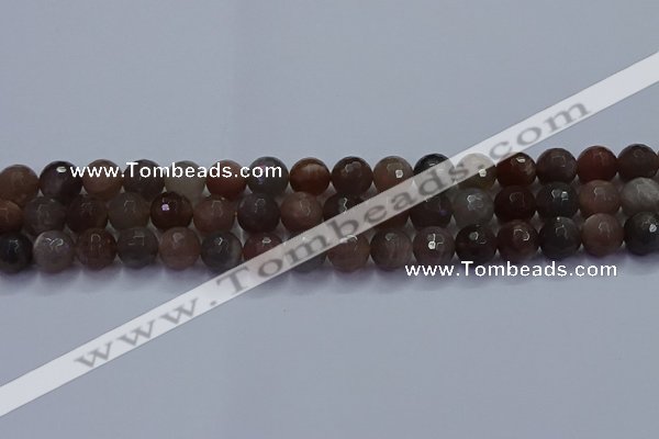 CSS643 15.5 inches 10mm faceted round sunstone gemstone beads