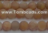 CSS651 15.5 inches 6mm round matte sunstone beads wholesale