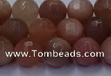 CSS673 15.5 inches 10mm faceted round sunstone gemstone beads