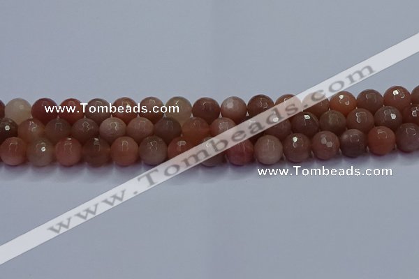 CSS673 15.5 inches 10mm faceted round sunstone gemstone beads