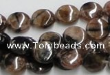 CST06 15.5 inches 12mm flat round staurolite gemstone beads wholesale