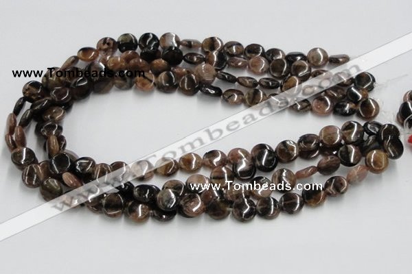 CST06 15.5 inches 12mm flat round staurolite gemstone beads wholesale