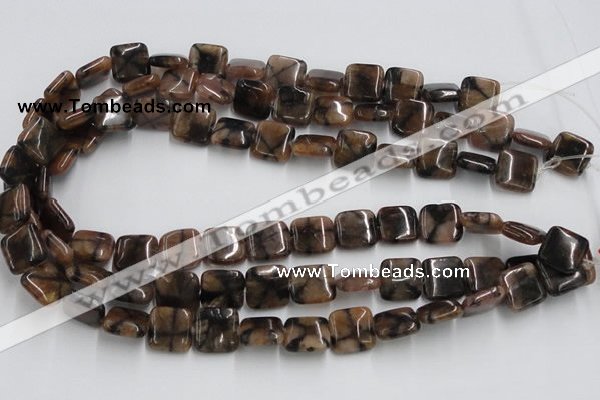 CST09 15.5 inches 14*14mm square staurolite gemstone beads wholesale