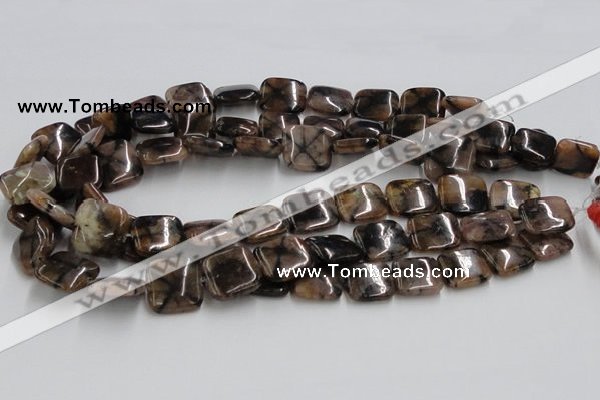 CST10 15.5 inches 18*18mm square staurolite gemstone beads wholesale