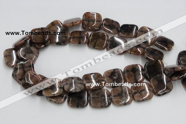 CST11 15.5 inches 22*22mm square staurolite gemstone beads wholesale