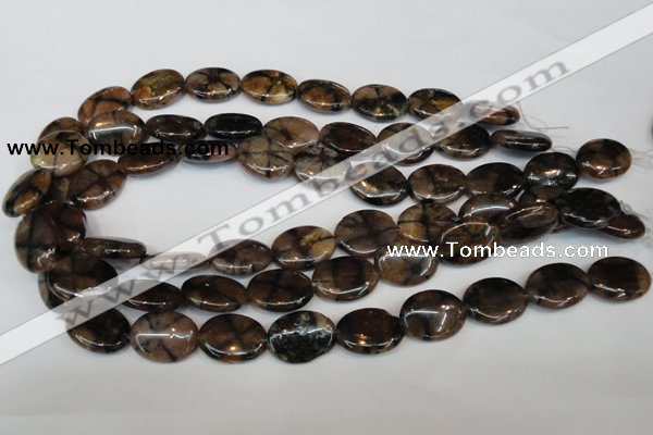 CST25 15.5 inches 15*20mm oval staurolite gemstone beads wholesale