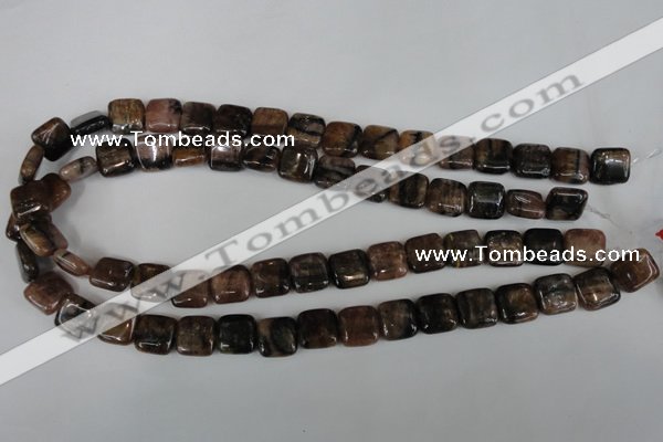 CST42 15.5 inches 12*12mm square staurolite gemstone beads wholesale