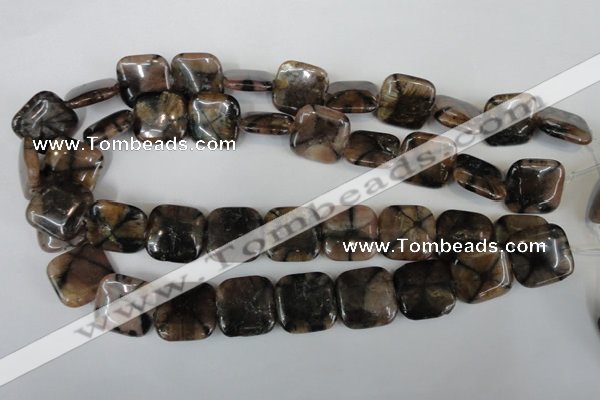 CST43 15.5 inches 20*20mm square staurolite gemstone beads wholesale