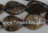 CST50 15.5 inches 18*25mm flat teardrop staurolite gemstone beads