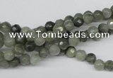 CSW10 15.5 inches 4mm faceted round seaweed quartz beads wholesale