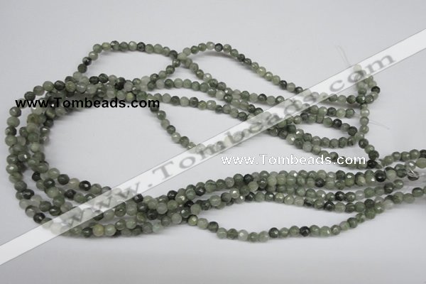 CSW10 15.5 inches 4mm faceted round seaweed quartz beads wholesale