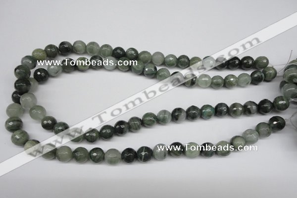 CSW11 15.5 inches 6mm faceted round seaweed quartz beads wholesale