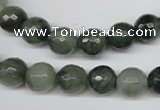 CSW12 15.5 inches 8mm faceted round seaweed quartz beads wholesale