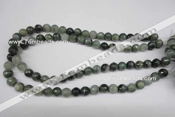 CSW12 15.5 inches 8mm faceted round seaweed quartz beads wholesale