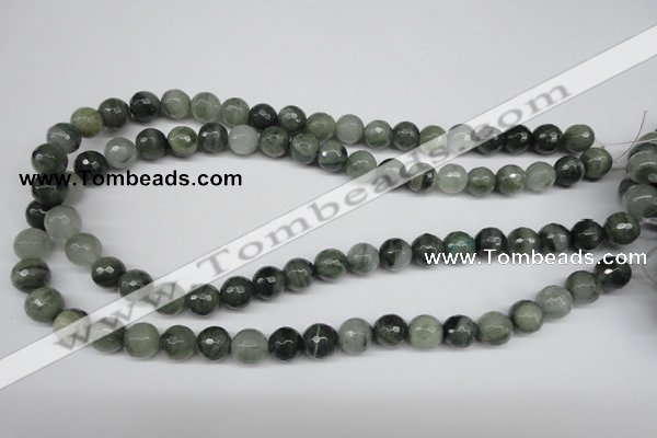 CSW14 15.5 inches 10mm faceted round seaweed quartz beads wholesale