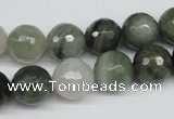 CSW15 15.5 inches 12mm faceted round seaweed quartz beads wholesale