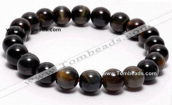 CTB02 7 inch 8mm round blue tiger eye stretch bracelet Wholesale