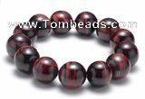 CTB10 8 inches 16mm round red tiger eye stretch bracelet