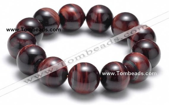 CTB10 8 inches 16mm round red tiger eye stretch bracelet