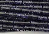 CTB1011 15 inches 2*4mm tube blue goldstone beads